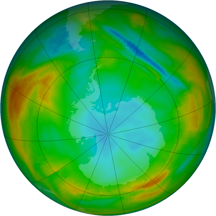 Antarctic ozone map for 18 July 1979